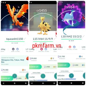 Shiny Galarian Moltres - Zapdos - Articuno (Trade 20k)